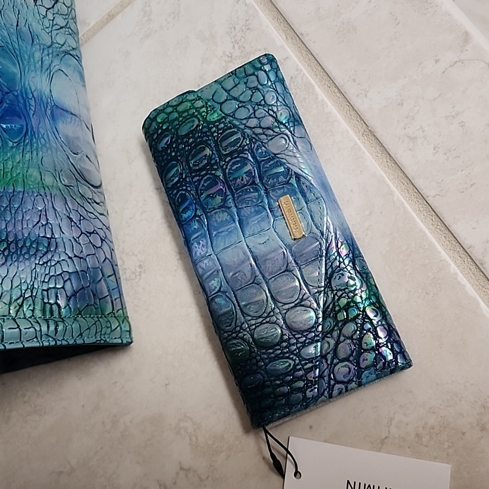 π₯³πHOST PICK!ππ₯³ ππ₯³ BRAHMIN Blue Topaz Small Caroline Satchel & Wallet π₯³π - Picture 7 of 14